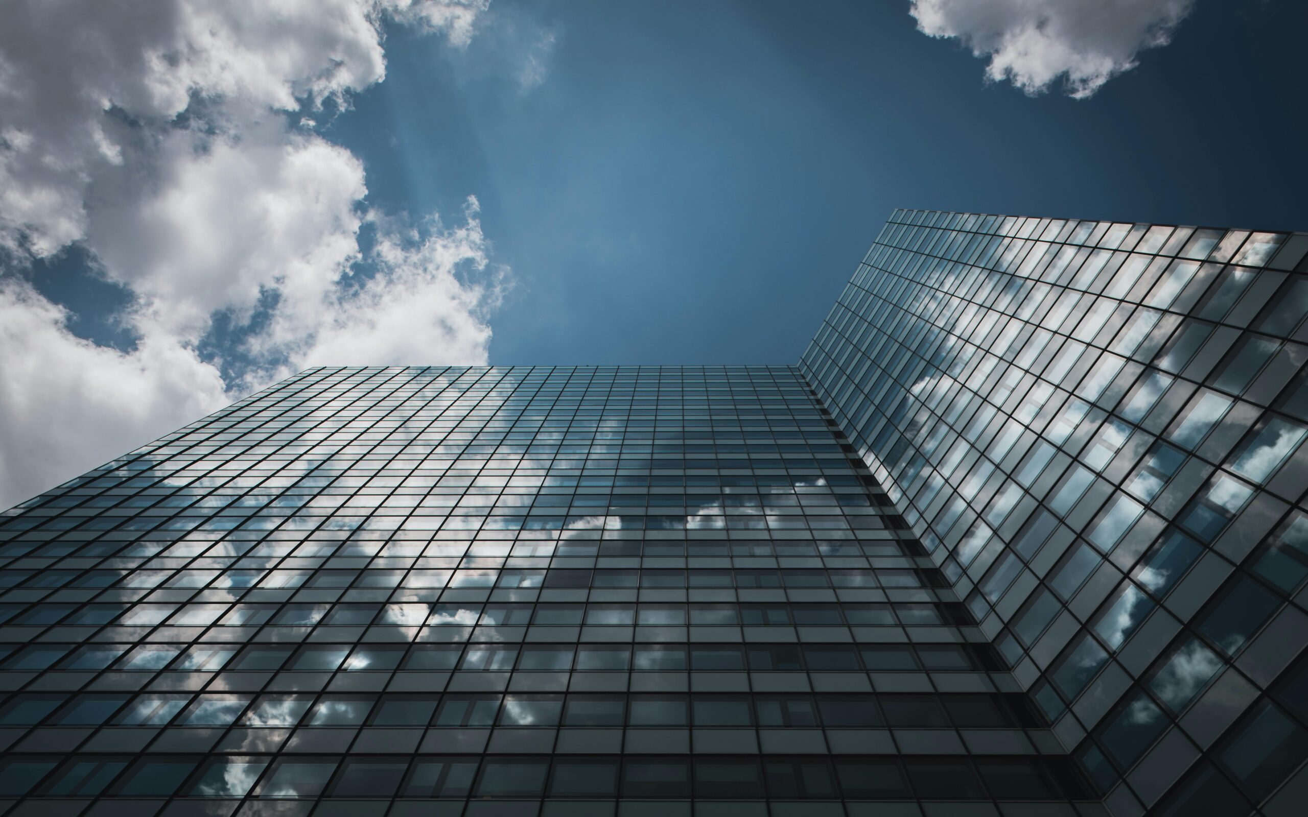 Clouds Reflection in Office Building Windows